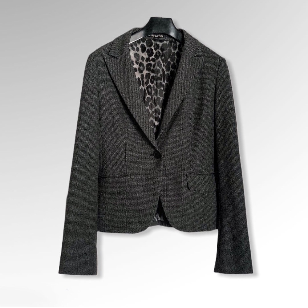 Express Women’s One Button Blazer - Gray